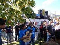 Entusiastas caravanas de la Victoria en Rosario