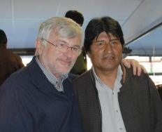 Junto a Evo Morales en Santa Fe